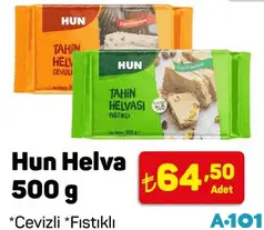 HUN HELVA 500 G CEVİZLİ/FISTIKLI